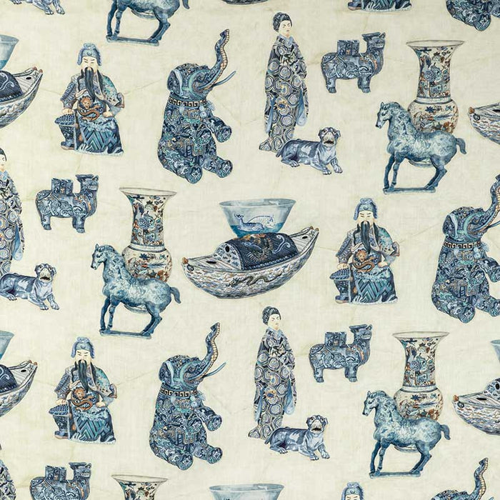 Lee Jofa Tambelan Print Porcelain Fabric 2020195.5016.0