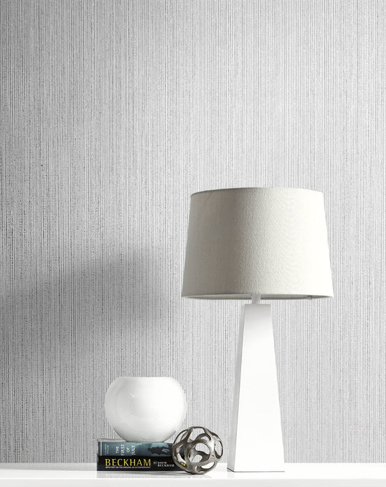 Etten Gallerie Natural Stria Gray Mist & Glitter Wallpaper 2231708