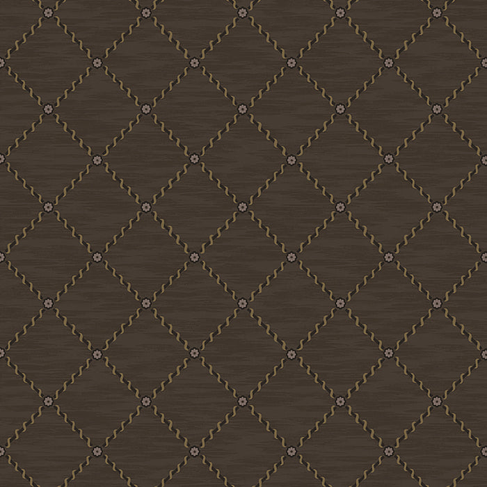 Schumacher Golden Trellis Brown And Gold Wallpaper 2264