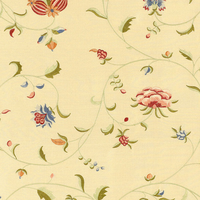 Schumacher Colette Embroidery Rose Fabric Sample 22710