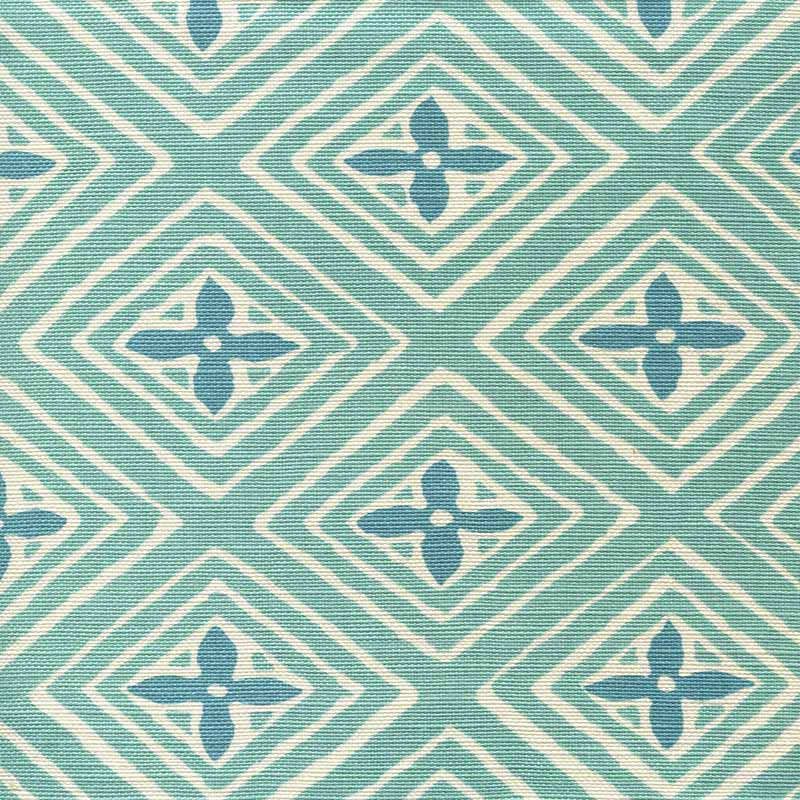 China Seas Fiorentina Two Color Turquoise Dark Turquoise Fabric 2500-09