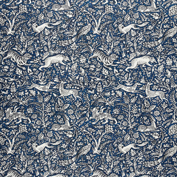 Schumacher Khan'S Park Navy Fabric Sample 2603101