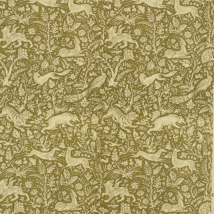 Schumacher Khan'S Park Khaki Olive Fabric 2603272