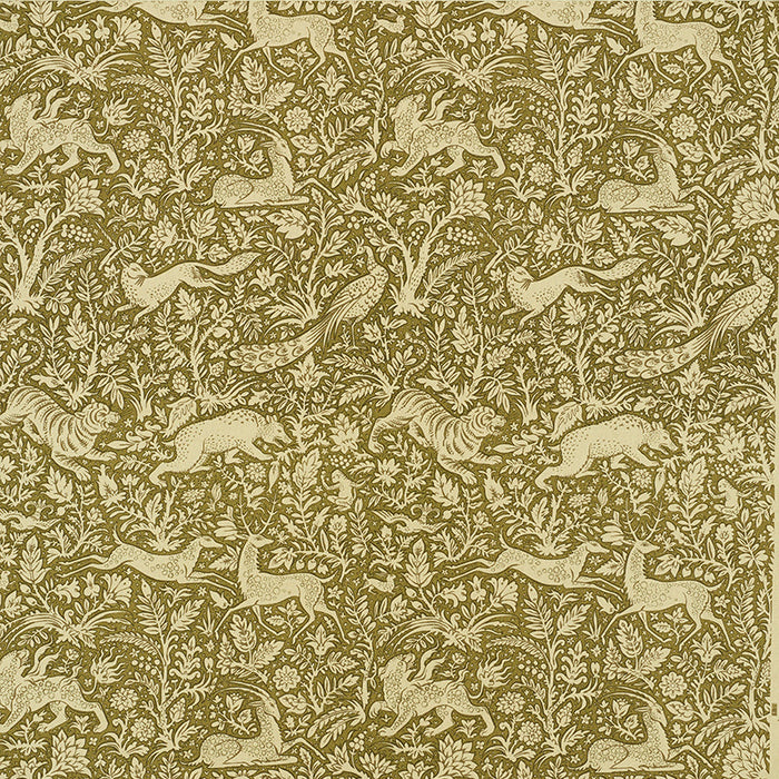 Schumacher Khan'S Park Khaki Olive Fabric Sample 2603272