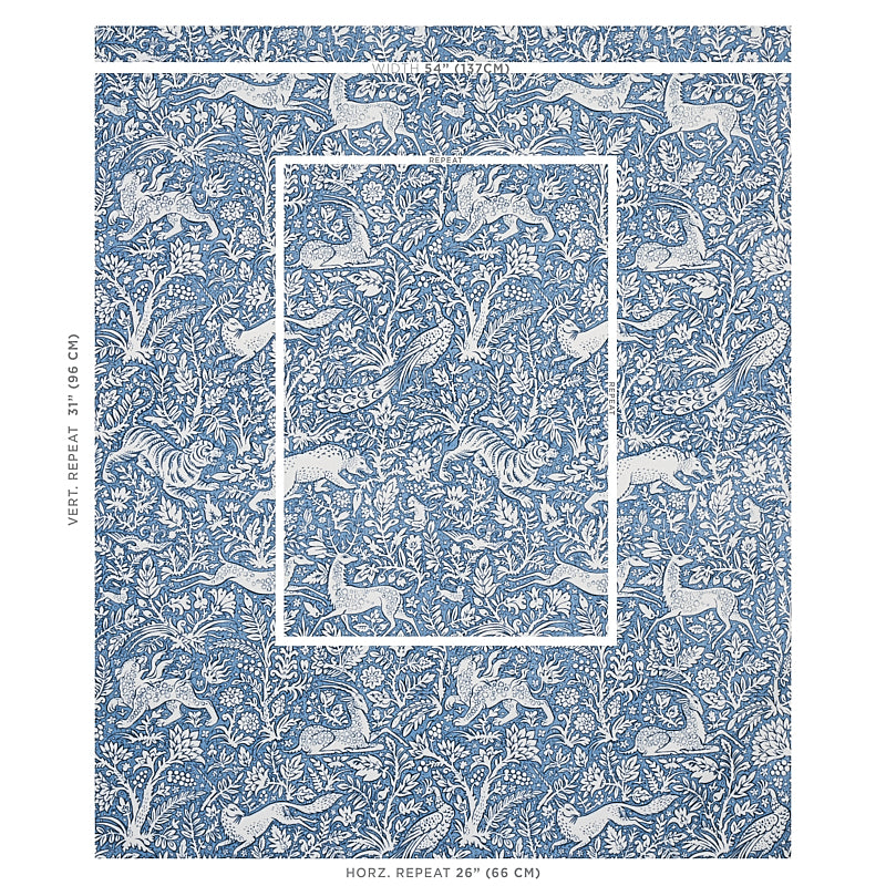 Schumacher Khan'S Park Chambray Fabric 2603275