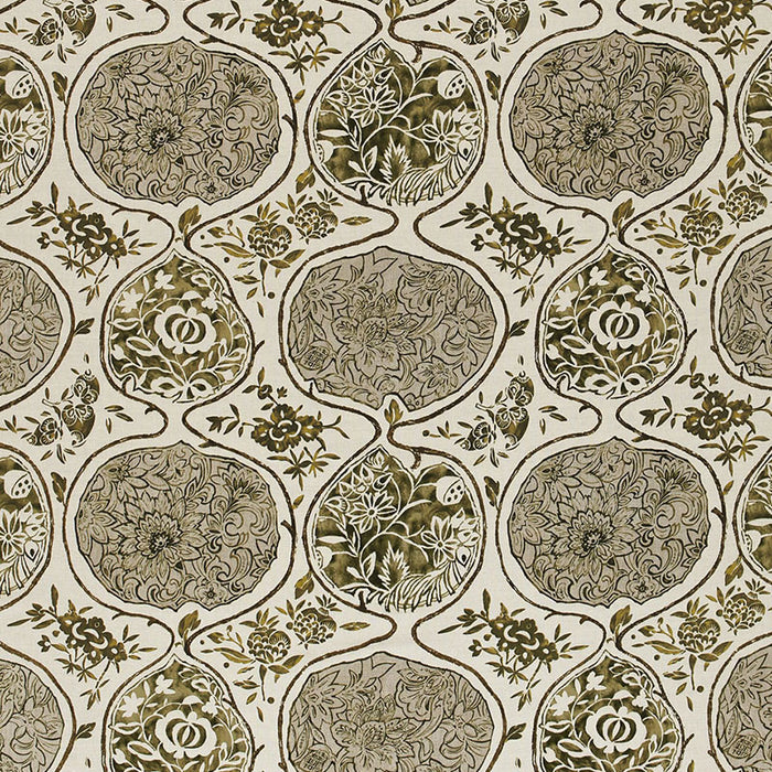 Schumacher Katsugi Link And Sepia Fabric 2620930