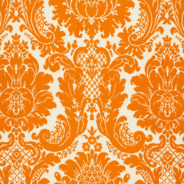 Schumacher Harmon Manor Ii Tangerine Fabric Sample 2643541