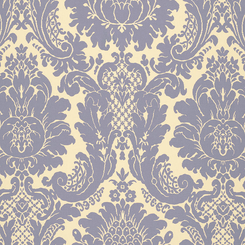 Schumacher Harmon Manor Ii Blue Fabric 2643543