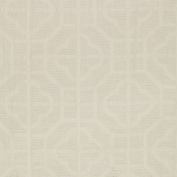 Schumacher Crossbridge Casement Ivory Fabric Sample 2643590