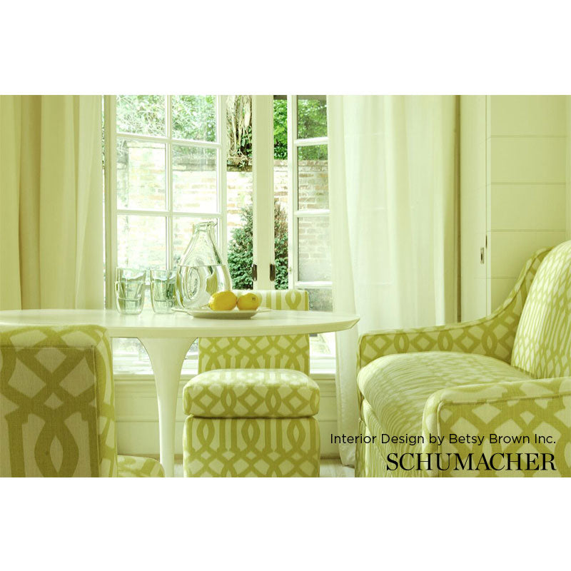 Schumacher Imperial Trellis Citrine/Ivory Fabric 2643762