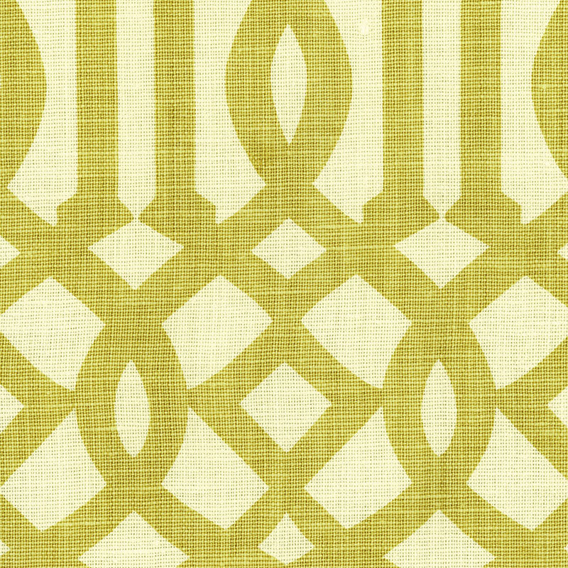 Schumacher Imperial Trellis Citrine/Ivory Fabric 2643762