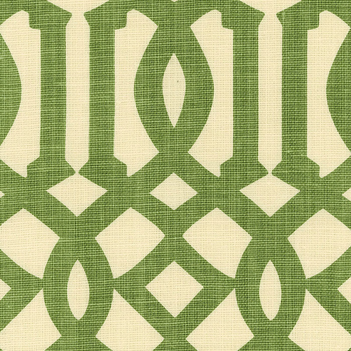 Schumacher Imperial Trellis Treillage/Ivory Fabric Sample 2643763