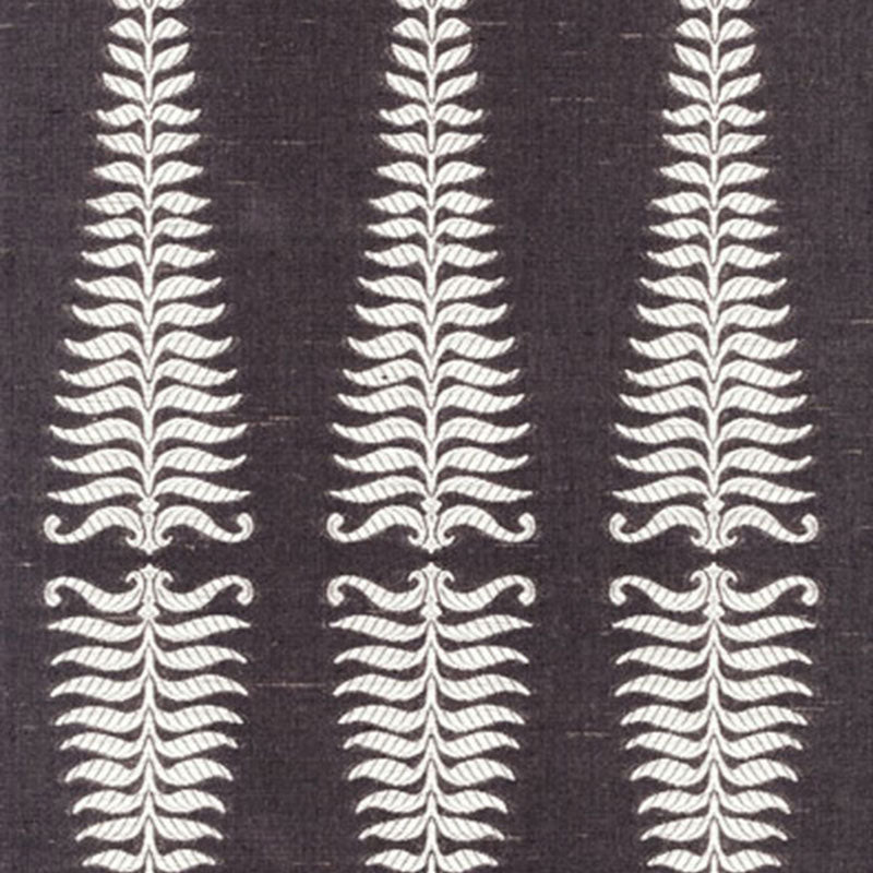 Schumacher Fern Tree Ivory/Grey Flannel Fabric 2643881