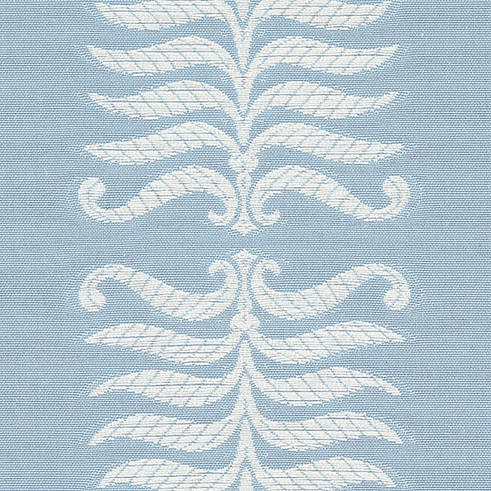 Schumacher Fern Tree Ivory & Sky Fabric 2643884