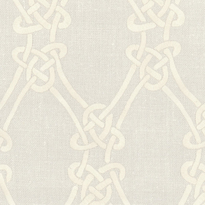 Schumacher Gordian Weave Natural On Greige Fabric Sample 2643921