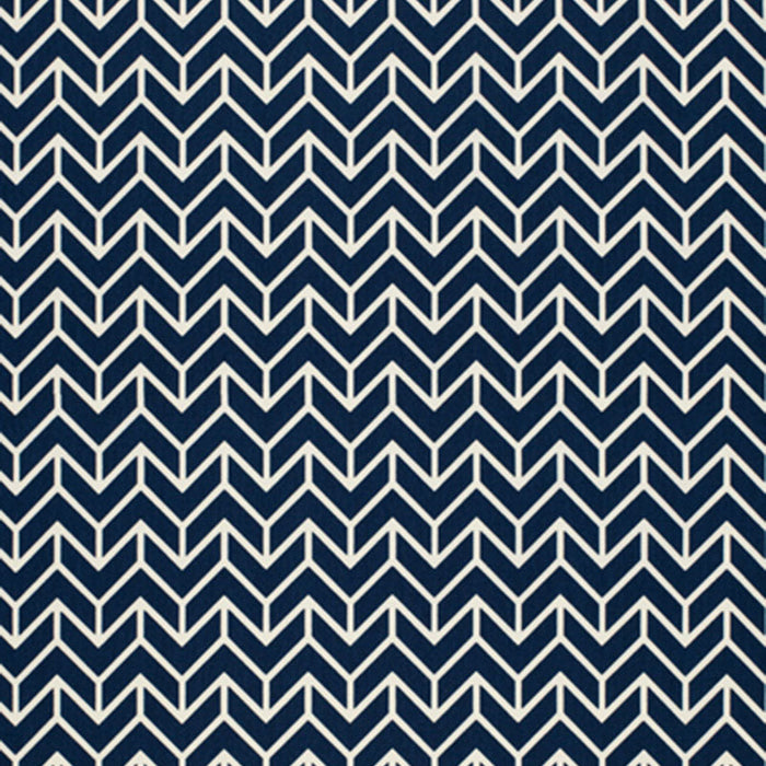 Schumacher Chevron Print Navy Fabric Sample 2644031