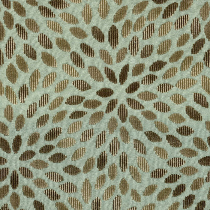 Schumacher Kiku Silk Velvet Aqua & Cocoa Fabric 2644280