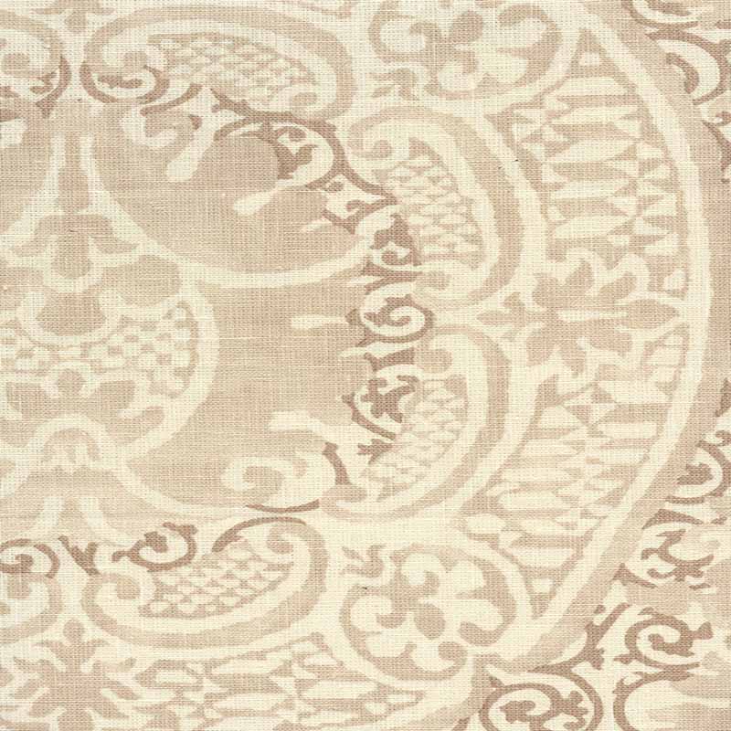 Quadrille Veneto Taupe Fabric 302201F