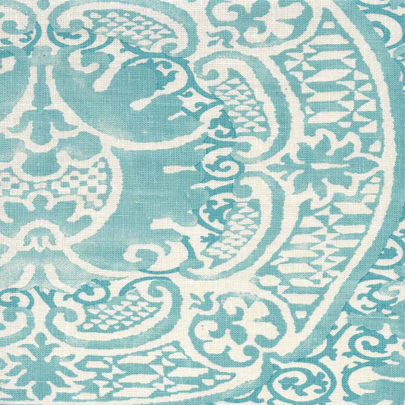 Quadrille Veneto Venice Blue Fabric 302205F