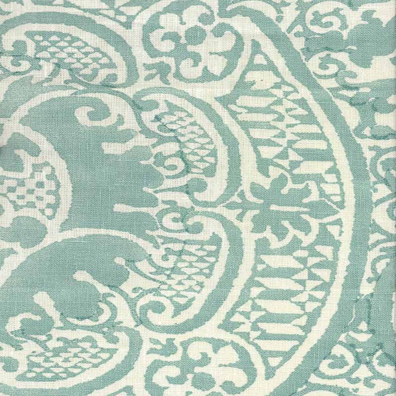 Quadrille Veneto Teal Fabric 302209F