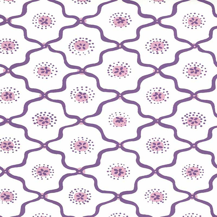 Quadrille Longfellow Purple Lilac Wallpaper 306320W-05AWP