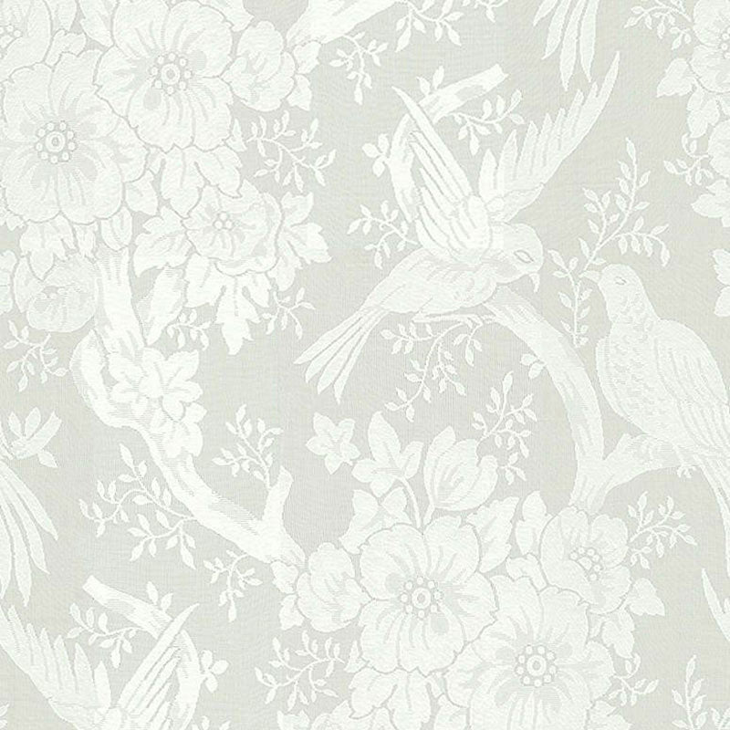 Schumacher Jacquard Madras Ii Ivory Fabric 32545