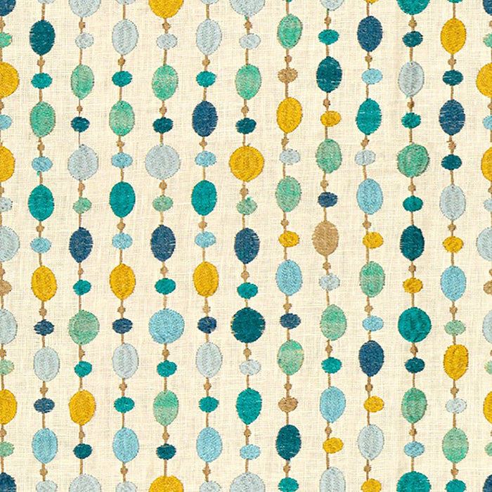 Kravet Couture Beaded Linen Turquoise Fabric 33071.513.0