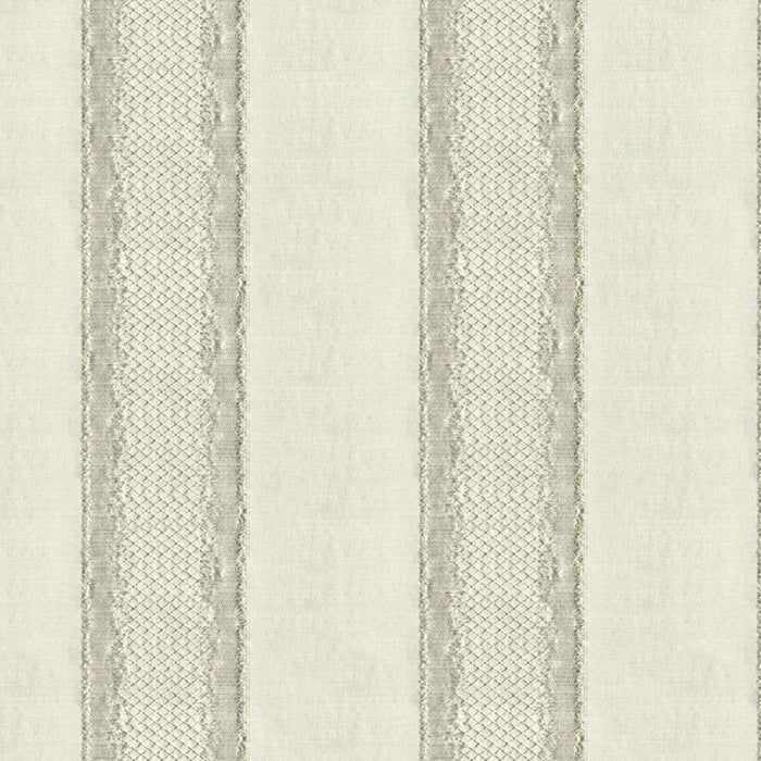 Kravet Couture Gilded Stripe Platinum Fabric 33279.11.0