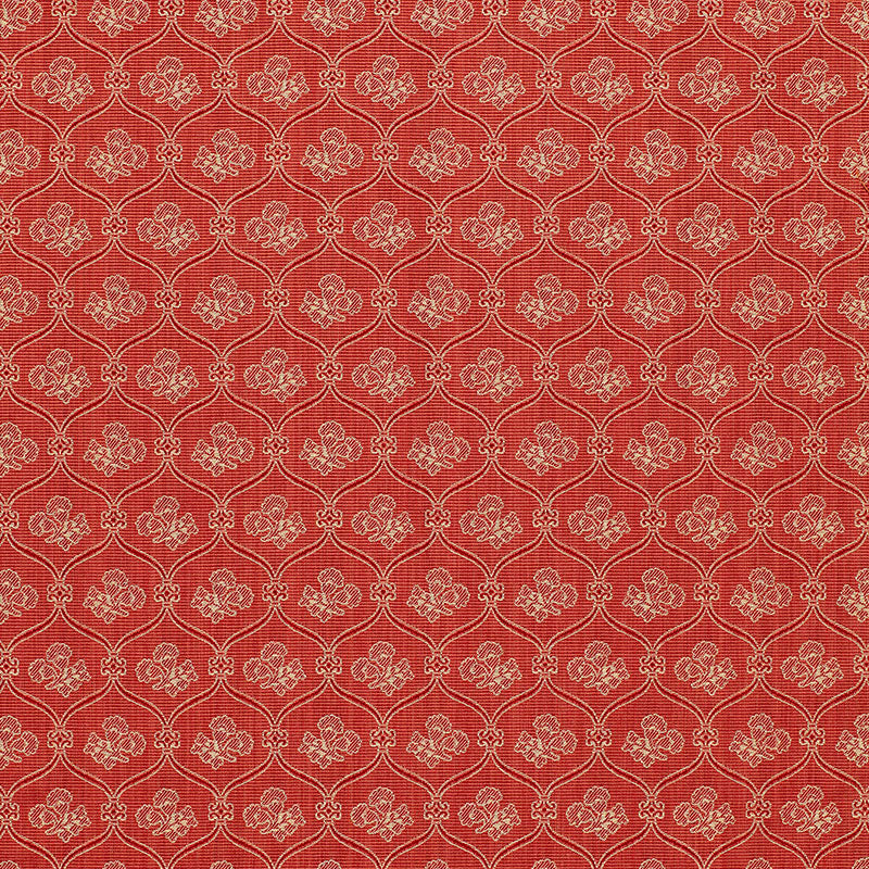 Schumacher Ashley Lattice Coral Fabric 3390043