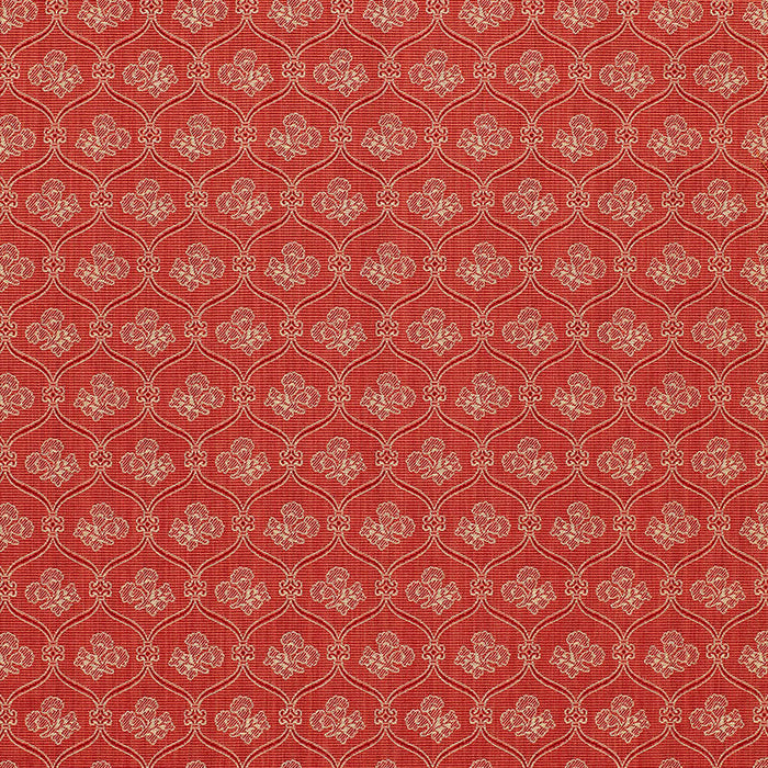 Schumacher Ashley Lattice Coral Fabric Sample 3390043