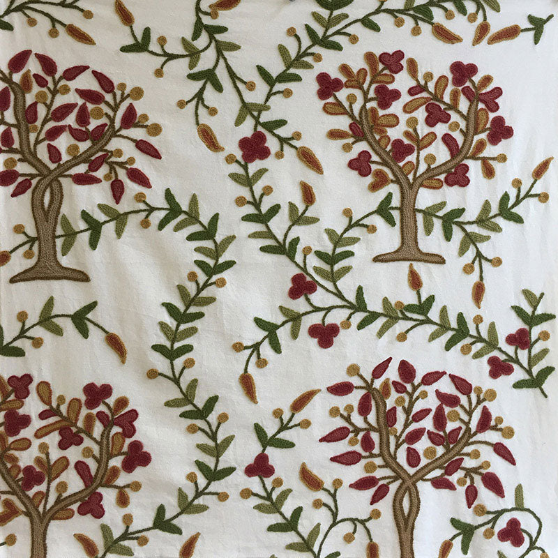 Schumacher Highgrove Tree Crewel Mulberry Fabric 3415000