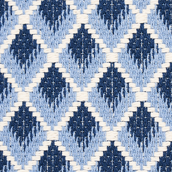 Schumacher Hammerick Diamond Blue Fabric Sample 3434005