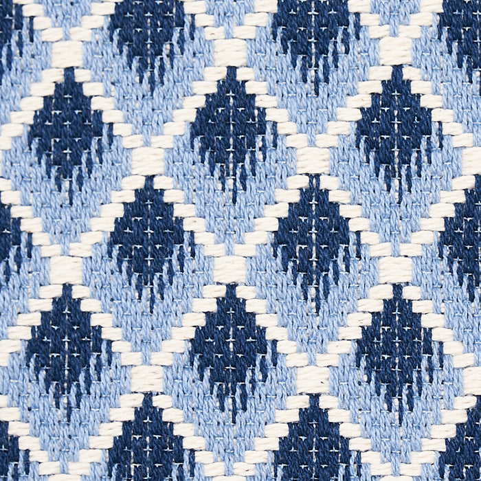 Schumacher Hammerick Diamond Blue Fabric 3434005