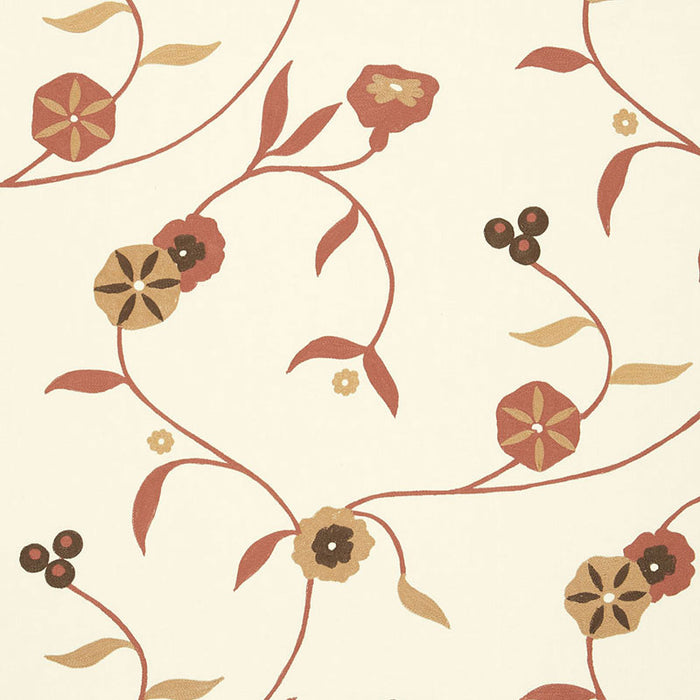 Schumacher Indira Embroidery Spice Fabric 3438001