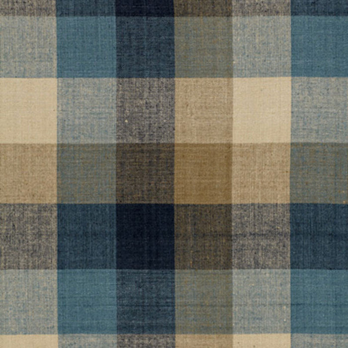 Schumacher Graylyn Plaid Indigo Fabric Sample 3452002