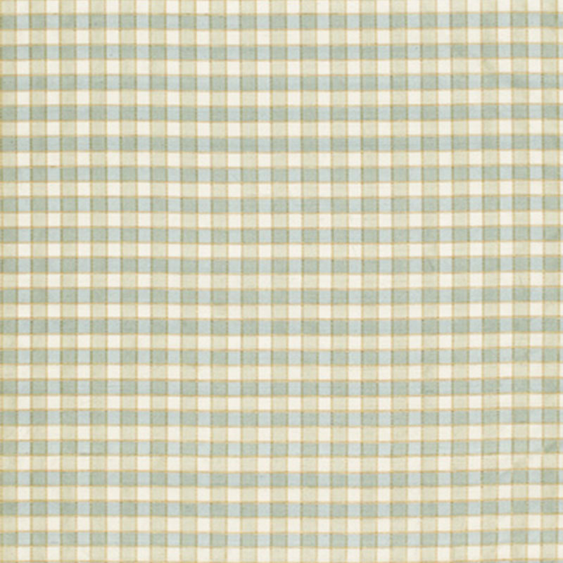 Schumacher Ingrid Silk Check Seaspray Fabric 3453003