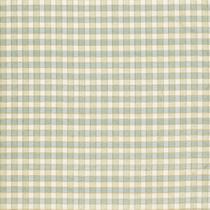 Schumacher Ingrid Silk Check Seaspray Fabric 3453003