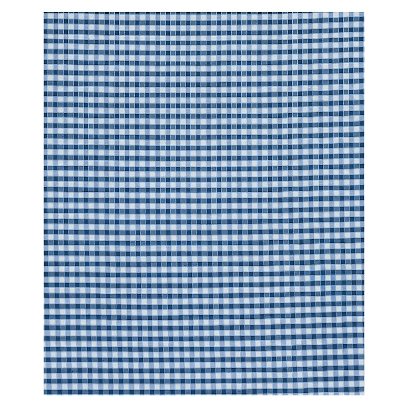 Schumacher Ingrid Silk Check Blue Fabric 3453004