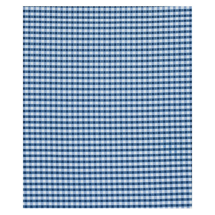 Schumacher Ingrid Silk Check Blue Fabric Sample 3453004