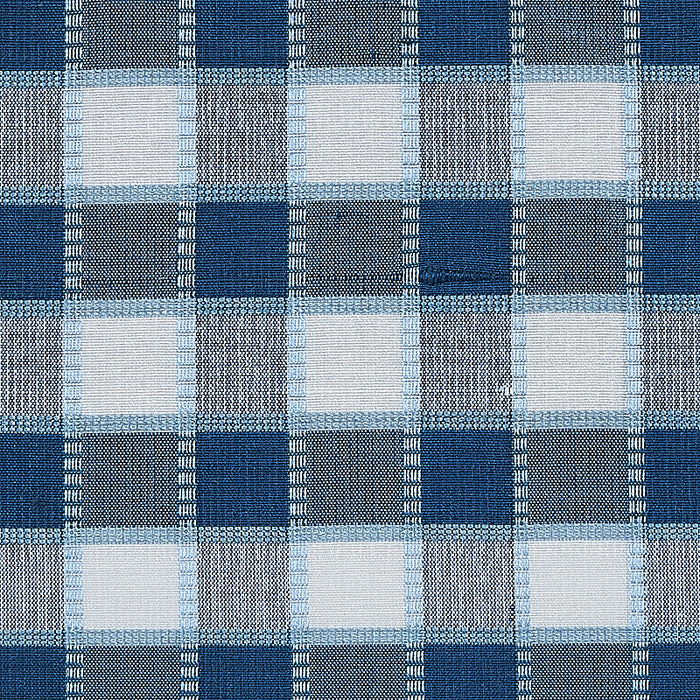 Schumacher Ingrid Silk Check Blue Fabric 3453004