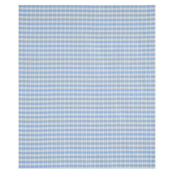 Schumacher Ingrid Silk Check Sky Fabric 3453005