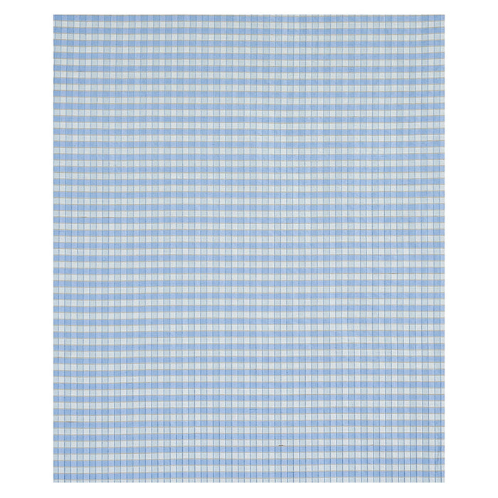 Schumacher Ingrid Silk Check Sky Fabric Sample 3453005