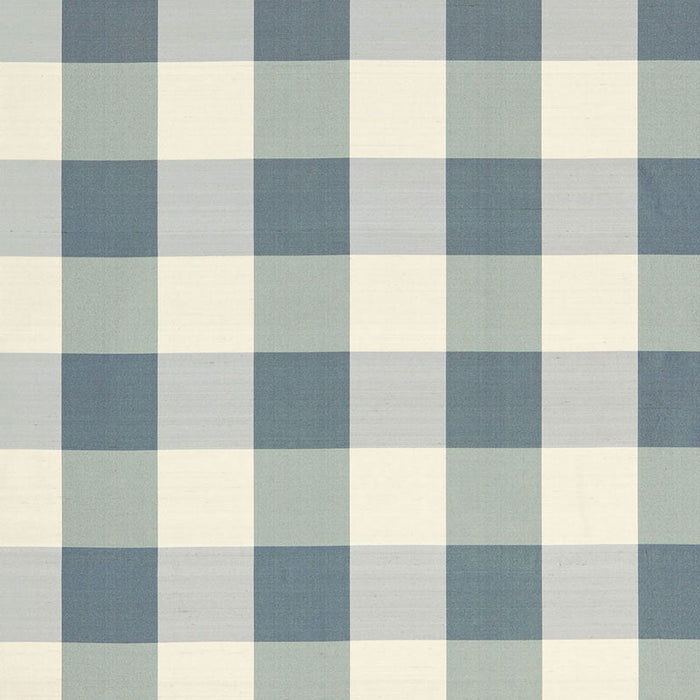 Schumacher Montgomery Silk Plaid Lakeside Fabric Sample 3455001