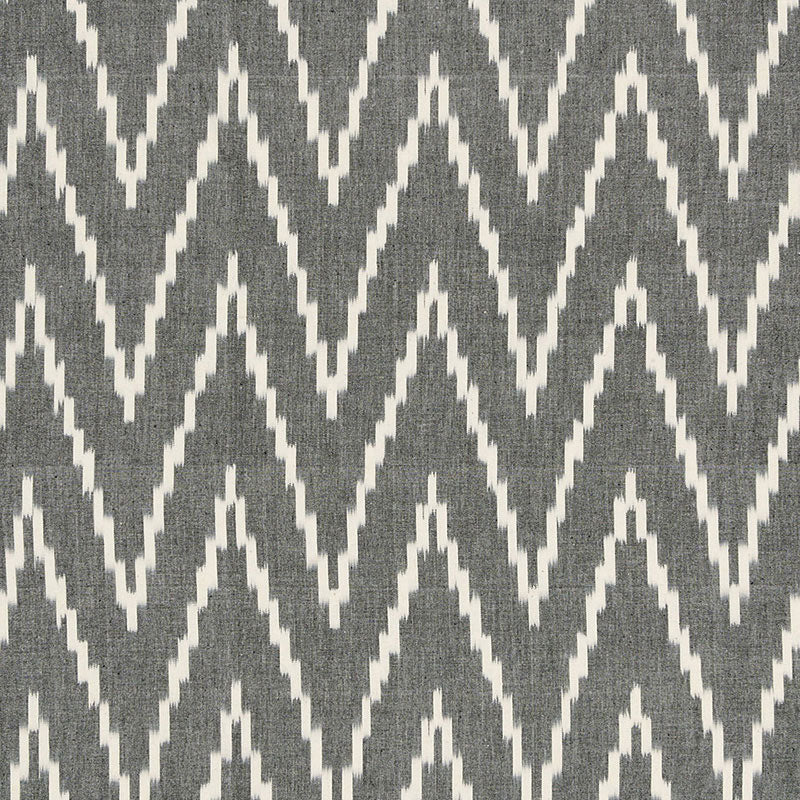 Schumacher Kasari Ikat Graphite Fabric 3470003