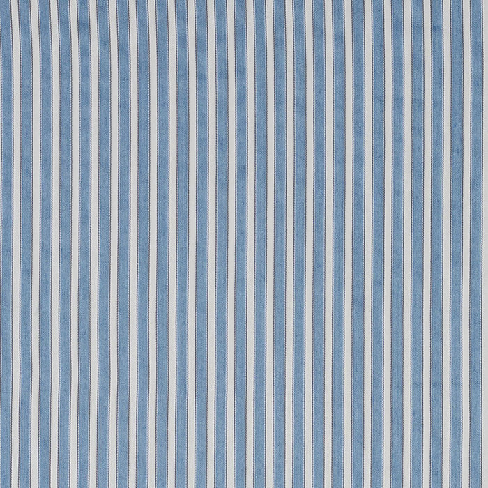 Schumacher Antique Ticking Stripe Bleu Fabric Sample 3475008