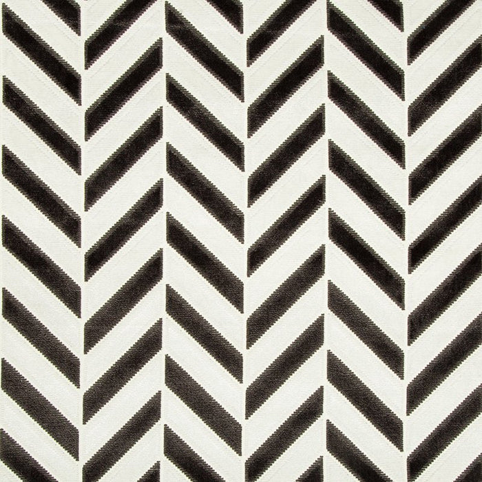 Kravet Couture Pinnacle Velvet Ivory/Noir Fabric 34779.81.0