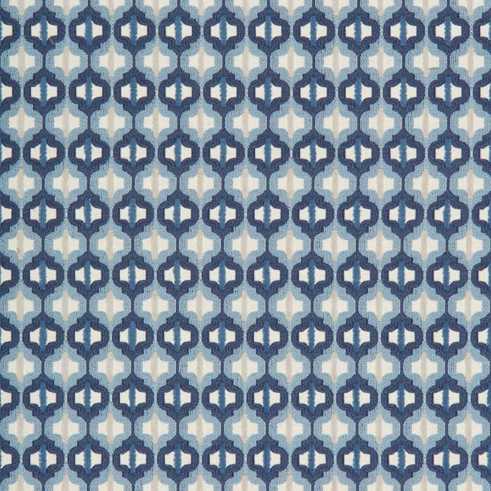 Kravet Couture Turned Out Tile Marine Fabric 34794.5.0