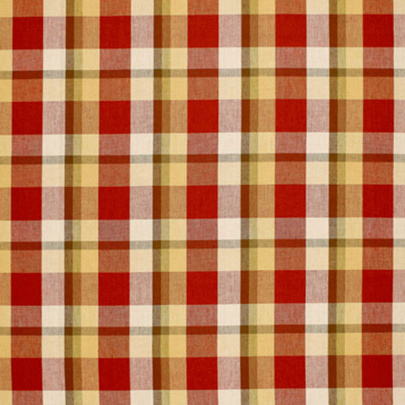 Schumacher Augusta Linen Plaid Orchard Fabric 3484000