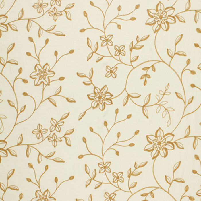 Schumacher Georgia Linen Embroidery Sand Fabric Sample 3491001