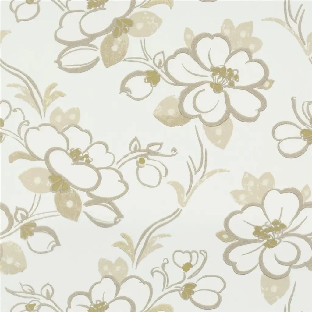 Designers Guild Lotus Flower Oyster Wallpaper P571/01